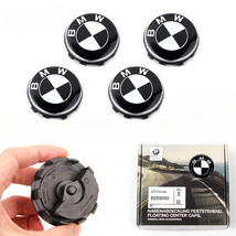 4x BMW Black White 68mm FLOATING Wheel Center Caps E81/E87/E88/F20/F21 - $1,307.00 MXN