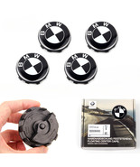 4x BMW Black White 68mm FLOATING Wheel Center Caps E81/E87/E88/F20/F21 - $1,297.68 MXN