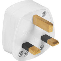13A 3 Pin UK Fused Mains Plug Top - White plugs Household spare plug 13 Amps - £2.18 GBP+