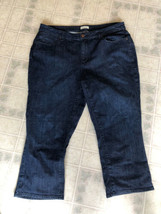 Coldwater Creek Sz 16 Dark Blue Denim Cropped Jeans - £20.98 GBP