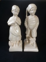 Antique Porcelaine / Pottery Paire De Garçon Et Fille Fabriqué En France - £119.10 GBP