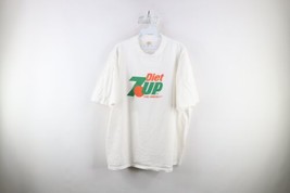Vintage 90s Mens XL Spell Out Diet 7Up The Uncola Short Sleeve T-Shirt White USA - £38.66 GBP
