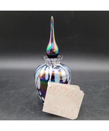 Rare New Russ Arabesque Iridescent Rainbow Spotted Carnival Glass Perfum... - $67.68 CAD