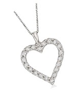 Diamond Heart Pendant Necklace - £484.78 GBP