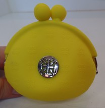 Rustic Cuff Bright Yellow Rubber Coin Purse (With RC Logo) Sterling Silv... - $24.75