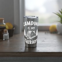 Vagabond Outdoors | Camping Is My Therapy | 20oz Spill-Resistant Tumbler - £23.05 GBP
