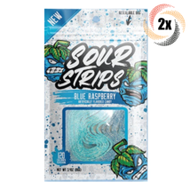 2x Bags Sour Strips Blue Raspberry Flavored Candy | 3.4oz | Fast Shipping - £12.56 GBP
