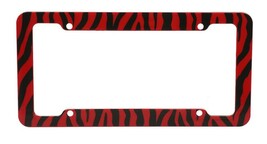 Zebra Red and Black License Plate Frame - $2.95