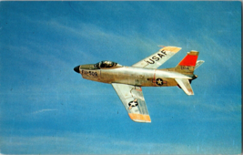 Vtg Postcard Airplane, US Air Force, North American F-86d Sabre-Jet - £5.33 GBP