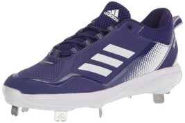 adidas Men's Icon 7 Baseball Shoe, White/Purple, Size 12 - $72.84