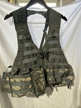 USGI US Military Molle ACU Fighting Load Carrier FLC Vest + 2 POUCHES - $24.74