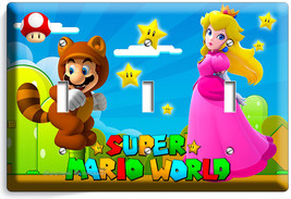 Super Mario Princess Peach 3 Gang Light Switch Wall Plate Play Game Room Decor - £15.72 GBP
