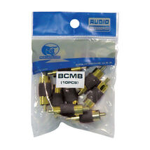 Bullz Audio Male to Male RCA Couplers Black (10-Pieces) - $36.29