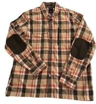 Wrangler Shirt Mens Large Plaid ATG All Terrain Gear Button Up Western Elbow Pad - £17.56 GBP