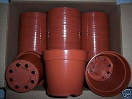 4&quot; terracota standard plastic pot, new nursery cactus cacti flower pots ... - $16.99
