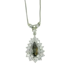 Platinum Pendant 1 Carat Fancy Gray Genuine Natural Diamond GIA Report (#J4654) - £3,037.76 GBP