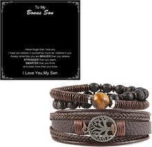 Genuine Leather Tree of life Bracelet - £23.39 GBP
