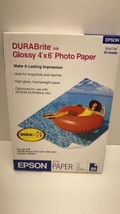 Epson DURABrite Ink Photo Paper 4x6 Glossy Photo Paper 50 Sheets S041734... - $5.93