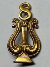 CIRCA 1903-1905, 8th REGIMENTAL BAND, COLLAR INSIGNIA, PINBACK, VINTAGE - $20.00