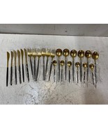 Jieyang Yigang Industry &amp; Trade Co 24 pcs Black &amp; Gold Silverware - €23,00 EUR