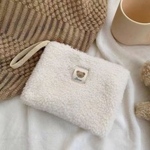 Portable cute makeup pouch soft wool travel toiletry bag female beauty necesserie brush thumb200
