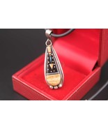 Vintage Zuni Inlay Pendant Necklace – Sterling Silver 925 – Signed R.I –... - $120.00