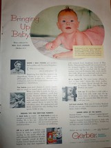 Bringing Up Baby Gerber Baby Foods Print Magazine Ad 1956 - £3.98 GBP