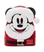 Exclusive Loungefly Glitter Mickey Mouse Santa Mini Backpack - £118.51 GBP