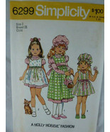 Simplicity 6299 Sewing Pattern Holly Hobbie Fashion size 2 Child UNCUT 1974 - $10.88