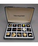 Vintage Bloomingdale&#39;s 15pc. Goldtone Scatter Pins Tie Tacks Studs Boxed... - $29.70