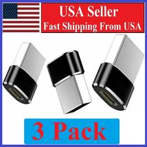 3 PACK USB C 3.1 Type C Female to USB 3.0 Type A Male Port Converter Adapter BLK - £9.57 GBP