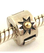 Chamilia Ball Freedom Lock Clip Charm MC-5, Sterling Silver/14K Gold, NEW - €40,74 EUR