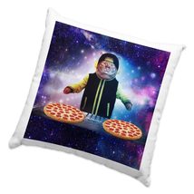 Cat Pizza DJ Square Pillow Cases - Space Cat Pillow Cover - Cool Pillowcase - £13.16 GBP