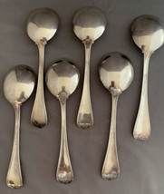 (6) Round Bowl Soup Spoons (Gumbo) Priscilla Silverplate 1900 Rogers Bros - $35.00