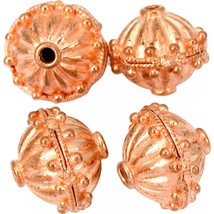 Bali Saucer Copper Plated Beads 15mm 18 Grams 4Pcs Approx. - £5.55 GBP