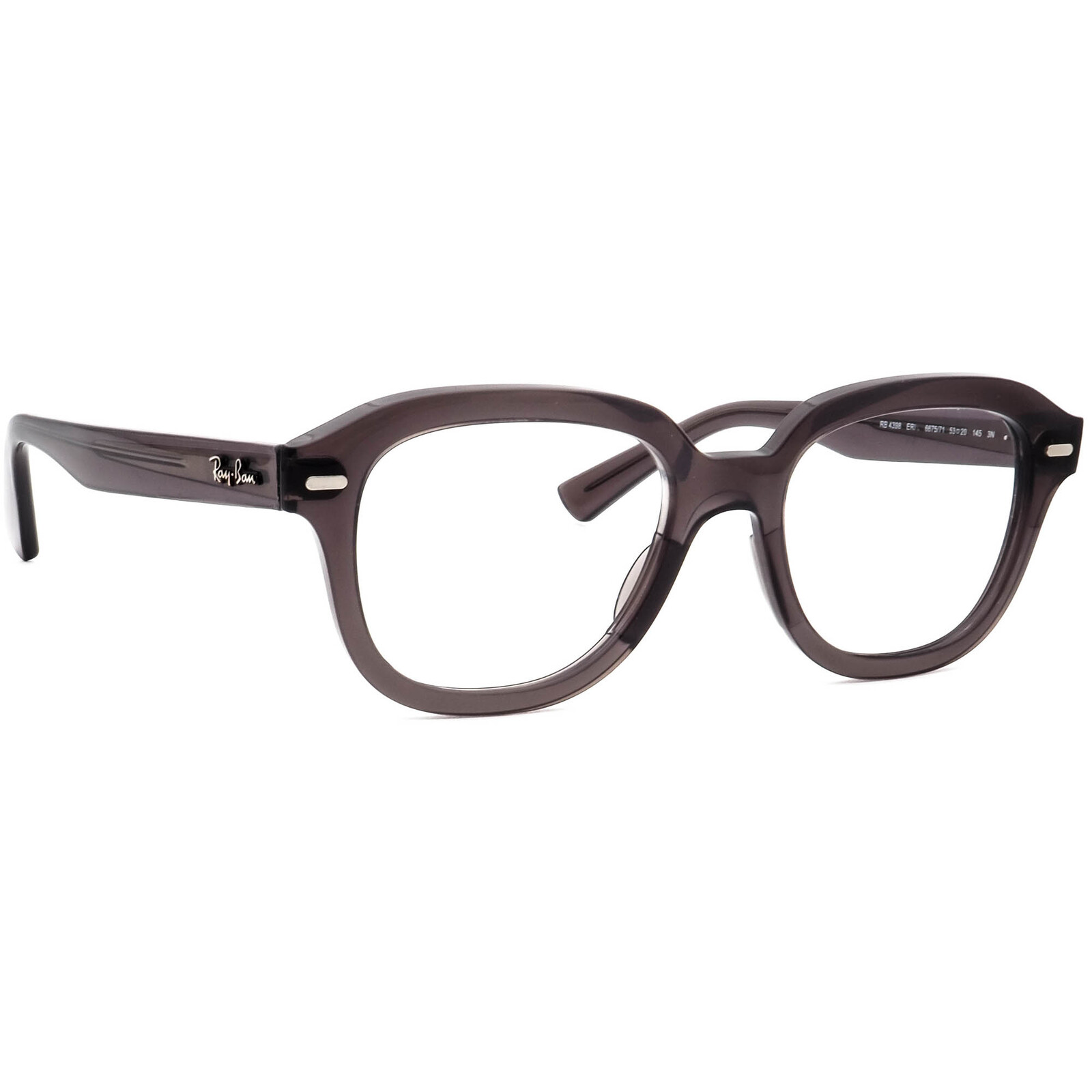 Ray-Ban Sunglasses Frame Only RB 4398 Erik 6675/71 Opal Dark Grey Square... - $79.99