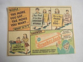 1950 Cartoon Color Ad Cracker Jack The More You Eat the More You Want - $7.99