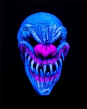 Clown Mask Evil Monster Glow In The Dark Red Nose Scary Halloween Costume N1127 - £57.73 GBP