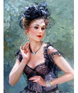 Giclee Art Wall art Sexy woman oil painting HD printed on canvas - $11.98 CAD+
