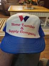 Vntg Mesh Snapback Trucker Hat/Cap Home Lumber &amp; Supply Company - £5.53 GBP