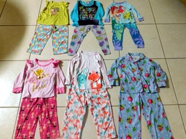 Toddler Girls 6 pr-2 Pc Pajamas Winter Sz 4/4T See Desc For Brands Preown (R) - £13.65 GBP