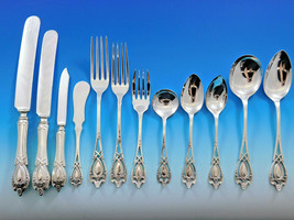 Monticello by Lunt Sterling Silver Flatware Set For 12 Service 144 Pieces Dinner - £7,990.94 GBP