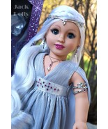 Custom OOAK Swarovski American Girl Doll LE Shimmering Silver Holiday Re... - £428.31 GBP