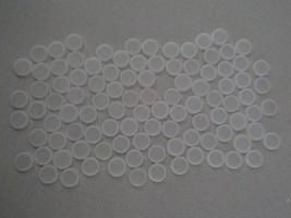 QTY100 PLASTIC H2O BOTTLE SCREW CAPS CLEAR/WHITE KIDS ARTS CRAFTS HOBBY ... - £3.95 GBP