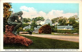 Rodin Statue the Thinker Golden Gate Park San Francisco CA UNP WB Postcard L10 - £3.17 GBP