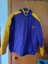 Vintage Nike Minnesota Vikings Puffer Jacket Coat Mens L Randy Moss full zip - £30.53 GBP