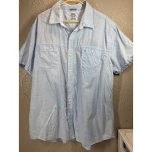 Izod Saltwater Shirt Mens Blue Short Sleeve Relaxed Classics Button Up S... - $372.25 MXN