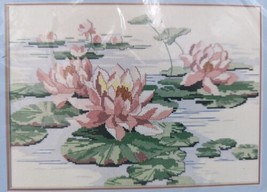 Water Lilies Waterlilies Dimensions 3924 No Count Cross Stitch Kit 14x10 NEW - $29.69