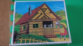 Vintage Fairy Tales, Contes Grimm  wood block puzzle 6 different stories... - $15.00