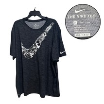 Nike Men’s 3XL Black Dri-Fit Graphic T-Shirt Big Logo Athletic Tee Perfo... - $19.31